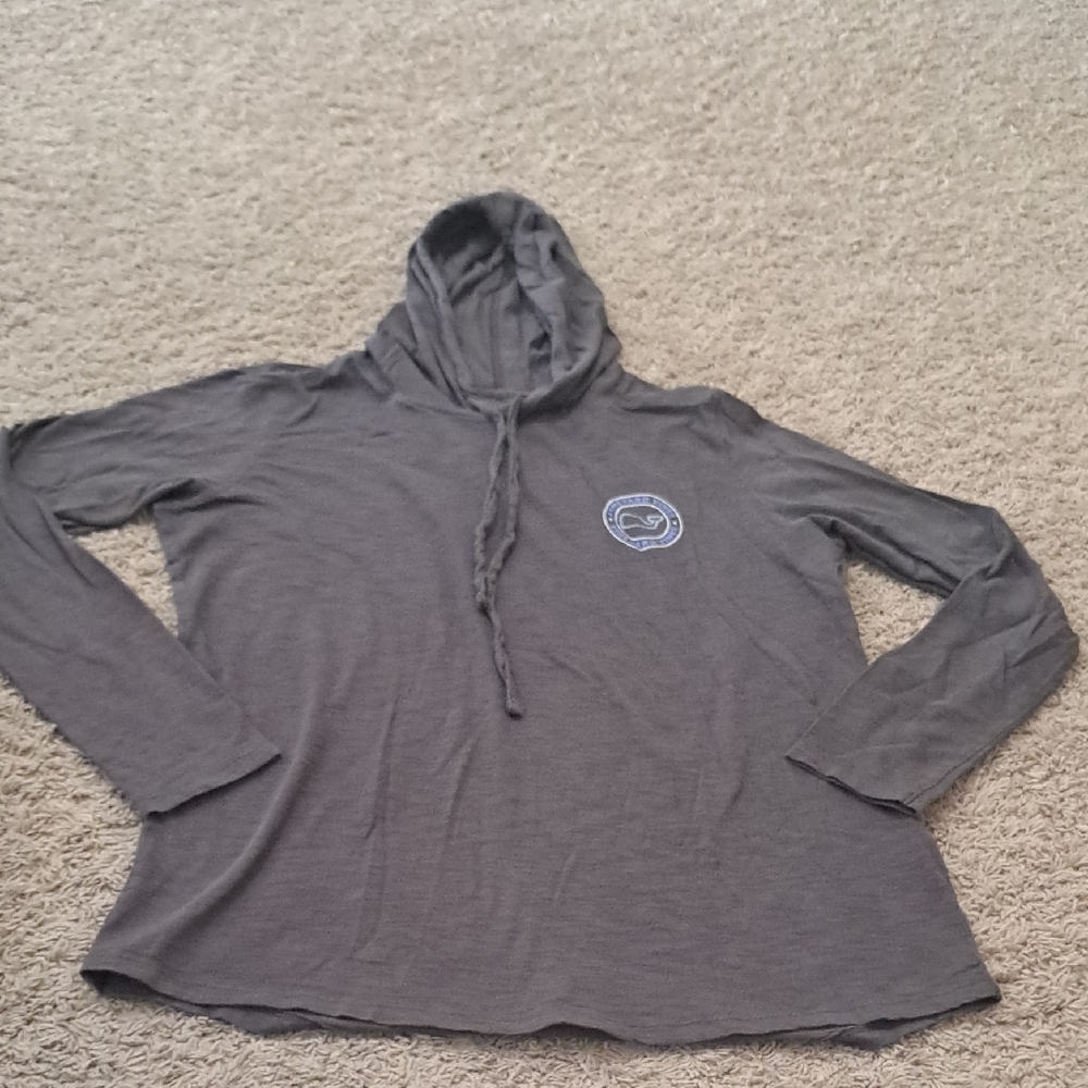 Vineyard Vines Womens Gray Long Sleeve Hoodie Sz Medium